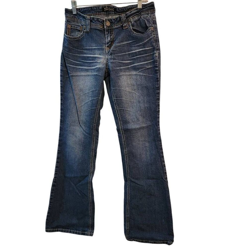 ZCO Jeans mid rise boot cut medium wash whiskered size‎ 11